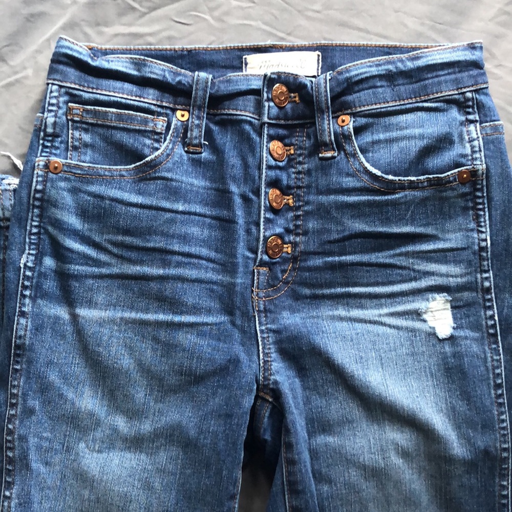 Madewell 10" High-Rise Skinny Jeans: Drop-Hem Edition Sz 25 - Picture 8 of 14